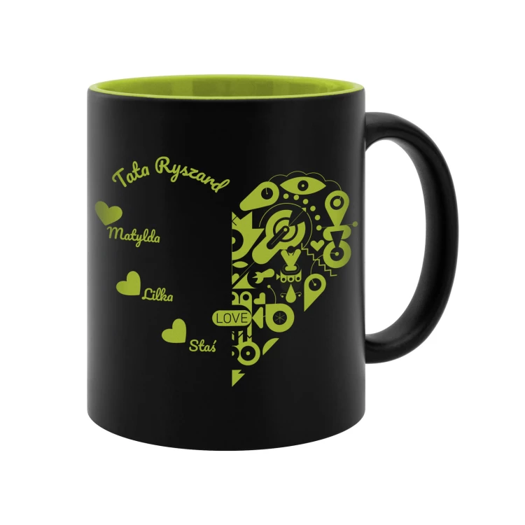Kubek ceramiczny z grawerem - DLA TATY - poj. 325ml - KUB060