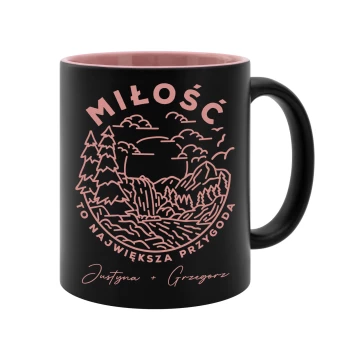 Kubek ceramiczny z grawerem - DLA NIEJ DLA NIEGO - poj. 325ml - KUB063
