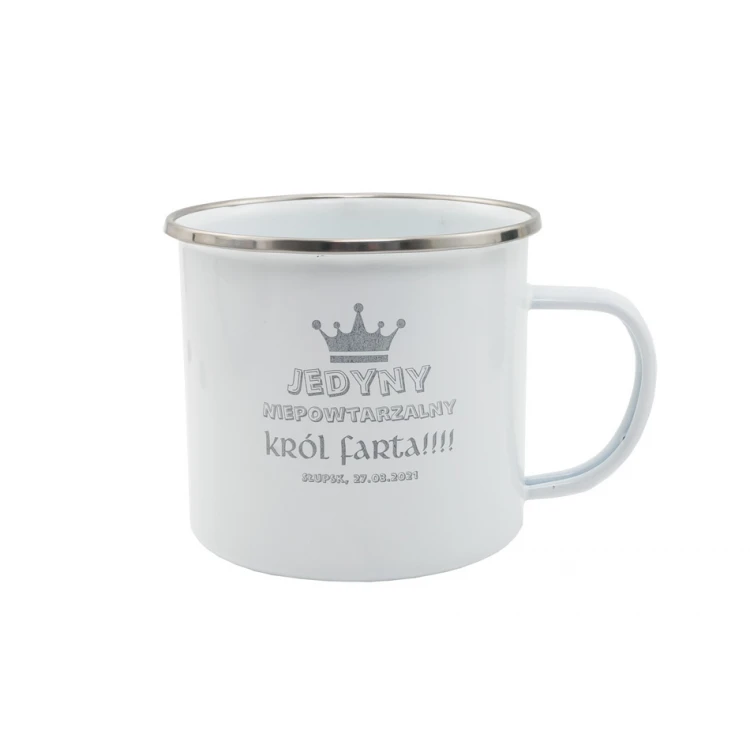 Kubek emaliowany Oldie z Twoim grawerem - pojemność: 500 ml - KUB028