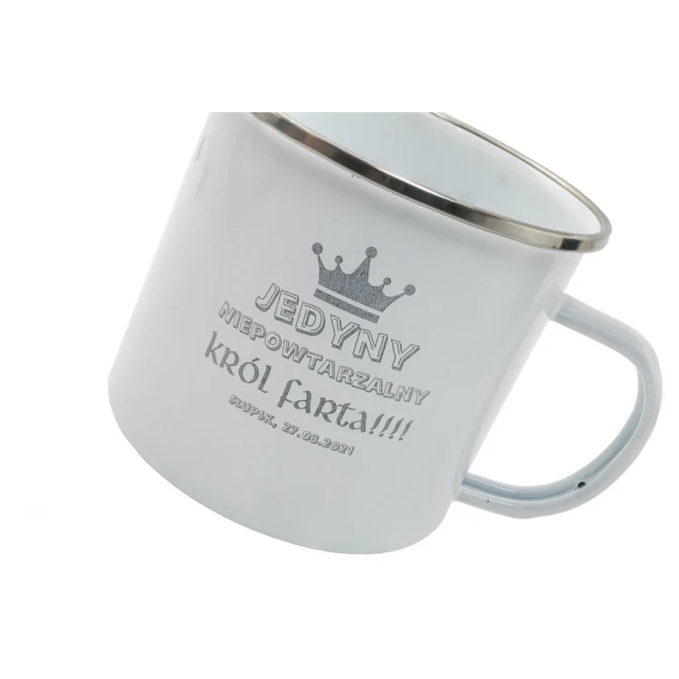 Kubek emaliowany Oldie z Twoim grawerem - pojemność: 500 ml - KUB028