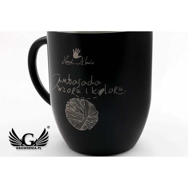 Kubek stalowy z grawerem - NIGHT - poj. 380ml 