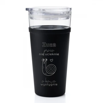 Kubek szklany Morea - 428ml - raca nie ucieknie, a kawa wystygnie - KUB045