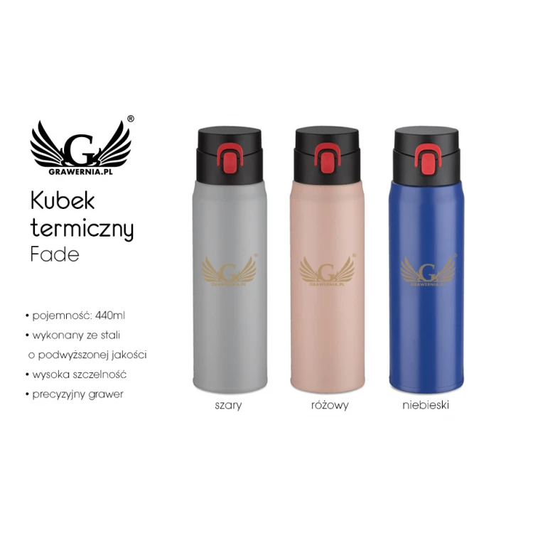Kubek termiczny z grawerem - Fade - 420ml - KUB023