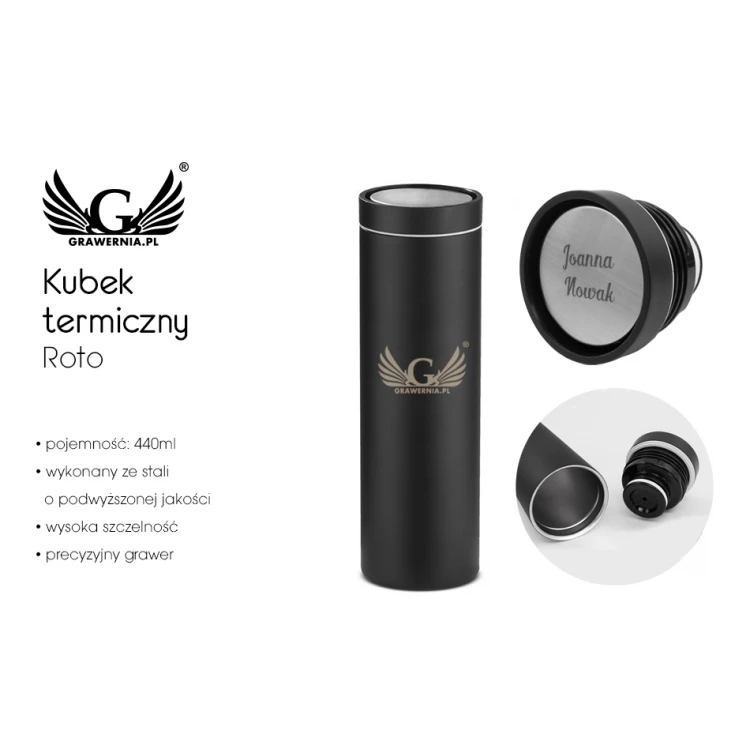 Kubek termiczny z grawerem - Roto - 440ml - KUB022