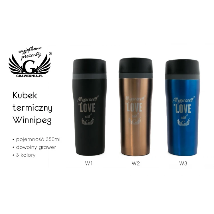Kubek termiczny z grawerem - WINNIPEG - poj. 350ml - KUB030