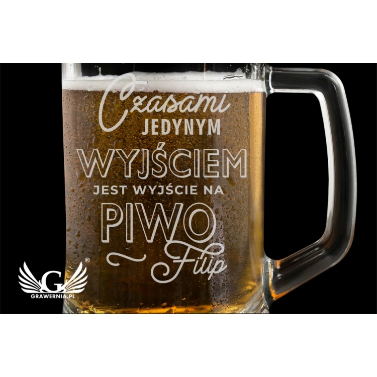 Kufel na piwo z grawerem - Wyjście na piwo - KUF010