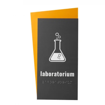 Laboratorium - tabliczka z pismem Braille'a - wym. 130x250mm - PCW twarde - HORIZON - TAB516