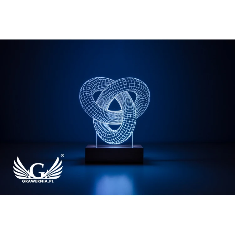Lampa 3D LED RGB sterowana z pilota - L3D001