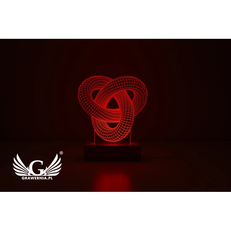 Lampa 3D LED RGB sterowana z pilota - L3D001