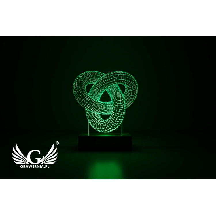 Lampa 3D LED RGB sterowana z pilota - L3D001
