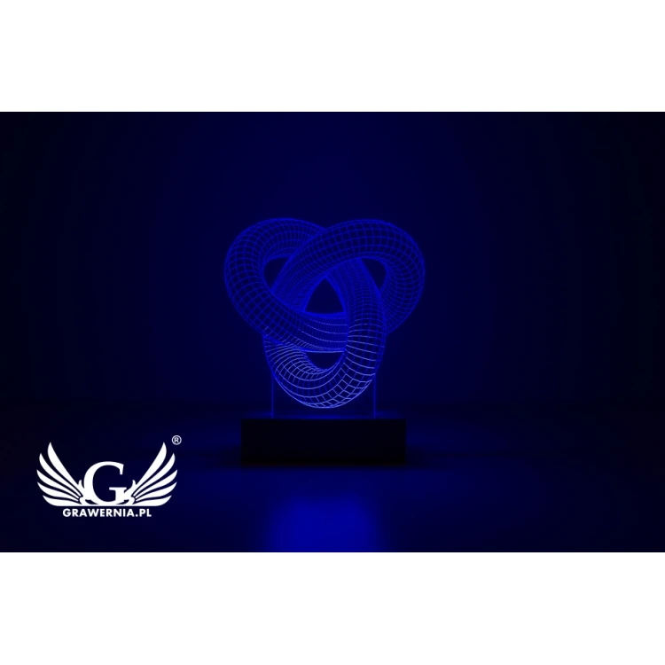 Lampa 3D LED RGB sterowana z pilota - L3D001