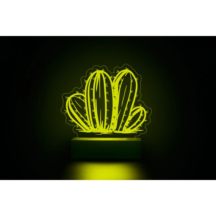 Lampa LED RGB Kaktus 1 - sterowana z pilota - LED021