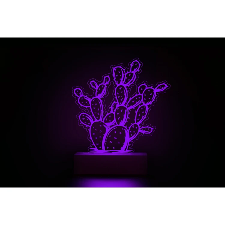 Lampa LED RGB Kaktus 2 - sterowana z pilota - LED029