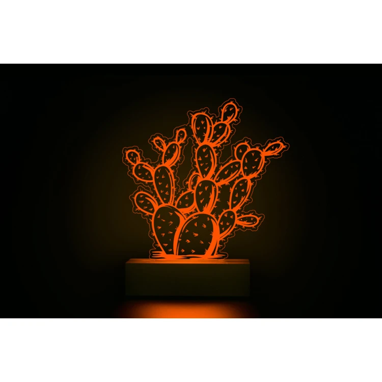 Lampa LED RGB Kaktus 2 - sterowana z pilota - LED029