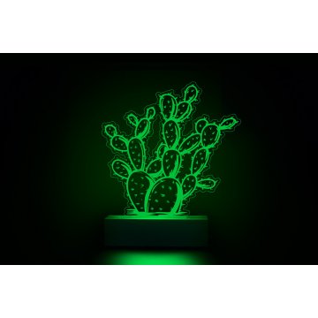 Lampa LED RGB Kaktus 2 - sterowana z pilota - LED029