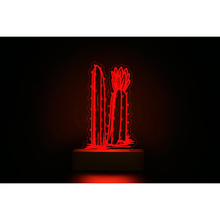 Lampa LED RGB Kaktus 3 - sterowana z pilota - LED030