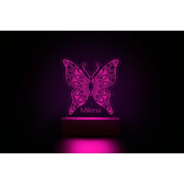 Lampa LED RGB Motyl - sterowana z pilota - LED024