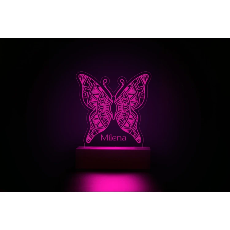 Lampa LED RGB Motyl - sterowana z pilota - LED024