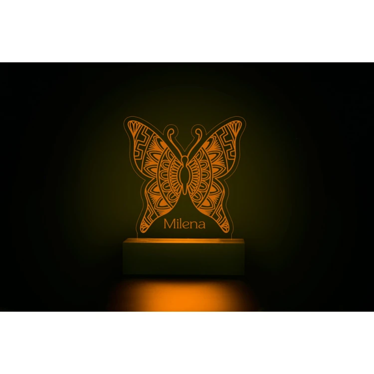 Lampa LED RGB Motyl - sterowana z pilota - LED024