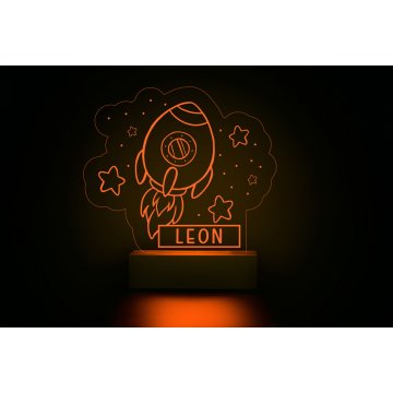 Lampa LED RGB Rakieta - sterowana z pilota - LED023