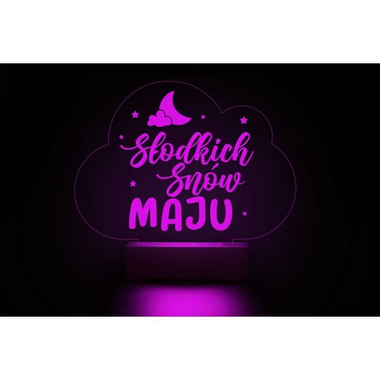 Lampa LED RGB Słodkich snów - sterowana z pilota - LED026