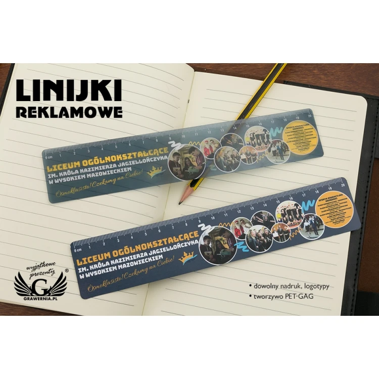 LINIJKI REKLAMOWE z dowolnym kolorowym nadrukiem UV - LIN007