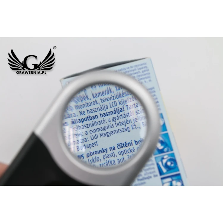 Lupa Robin z lampką LED - dowolny nadruk UV - BP92