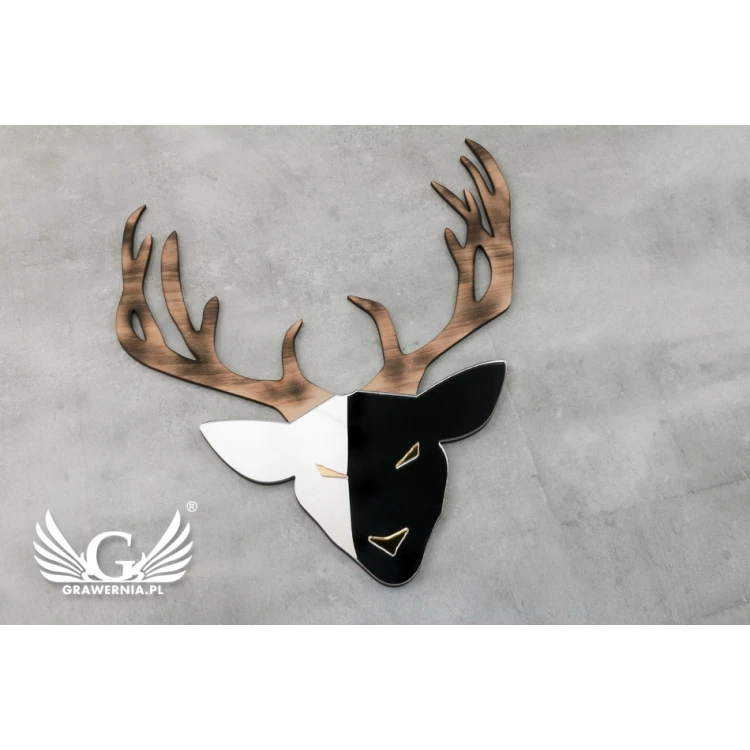 Lustro dekoracyjne z drewnem - WILD - LDK007