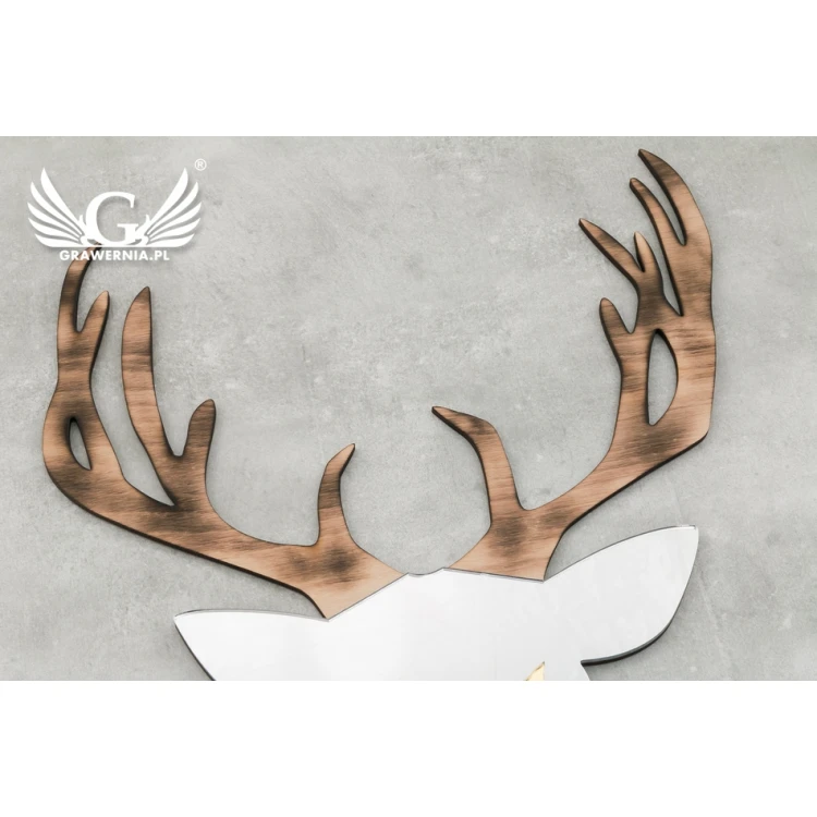 Lustro dekoracyjne z drewnem - WILD - LDK007
