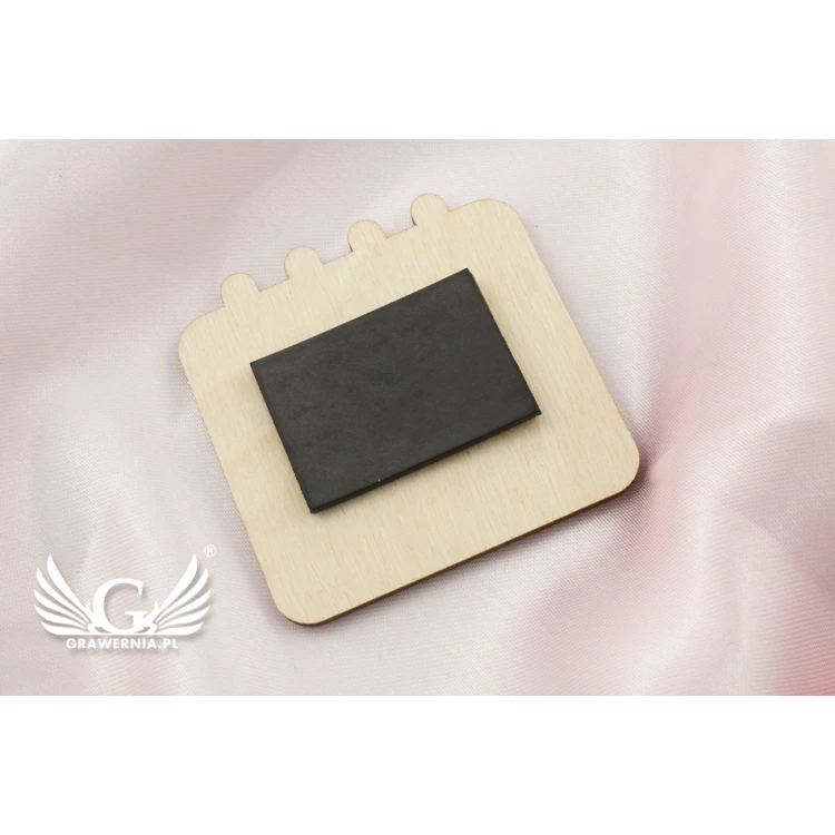 Magnesy drewniane zarezerwuj czas - grawerowane laserem - MGN004
