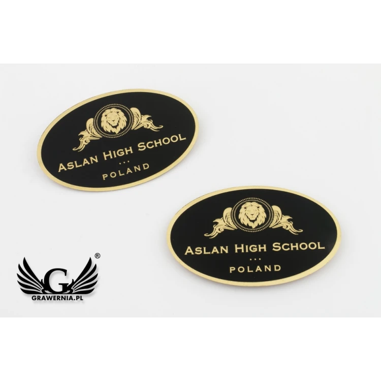 Magnesy mosiężne Exclusive z Twoim logo - wymiary: 50x30mm - PS032