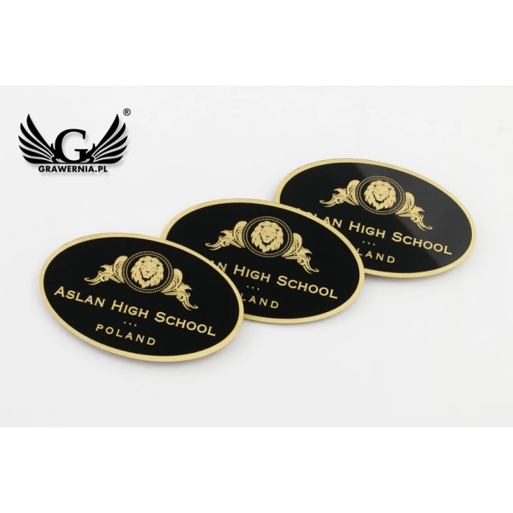 Magnesy mosiężne Exclusive z Twoim logo - wymiary: 50x30mm - PS032