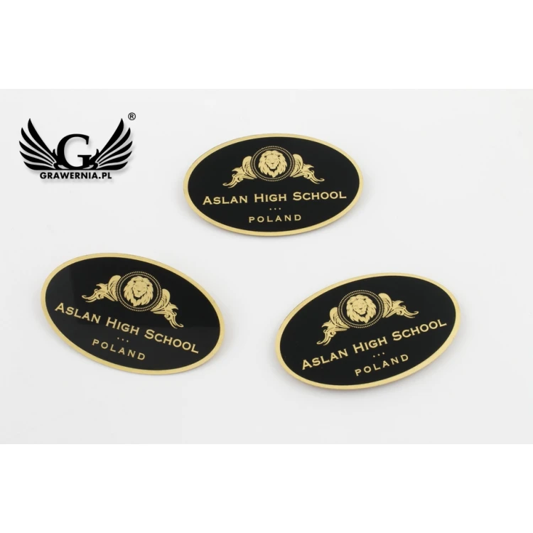 Magnesy mosiężne Exclusive z Twoim logo - wymiary: 50x30mm - PS032