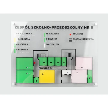 Mały plan tyflograficzny z pismem Braille'a - plexi i ADA - wym: 430x320mm - TAB528