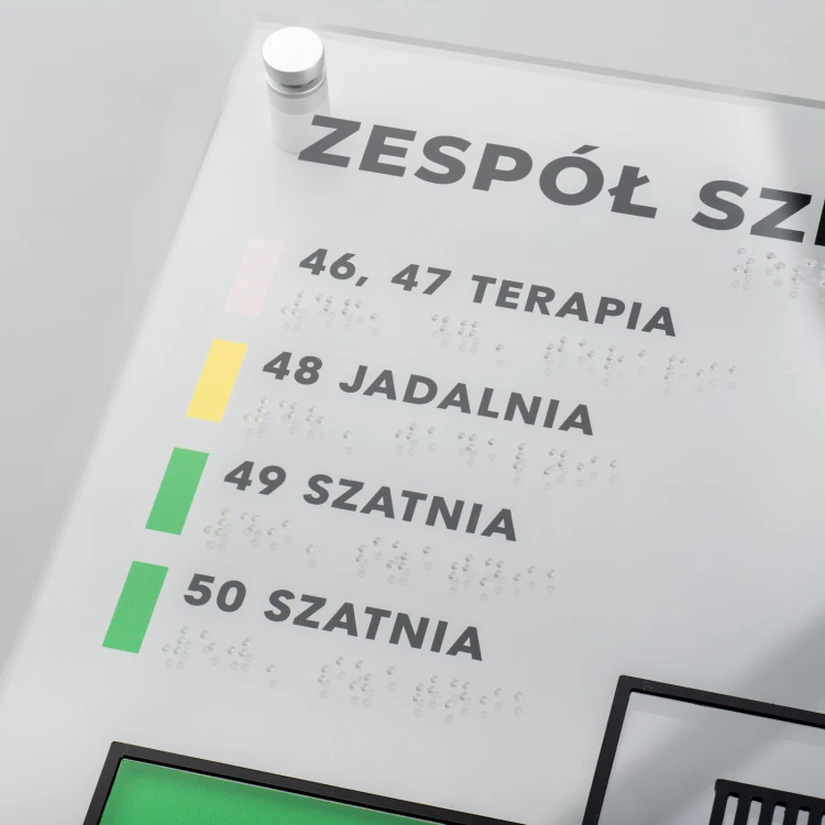 Mały plan tyflograficzny z pismem Braille'a - plexi i ADA - wym: 430x320mm - TAB528
