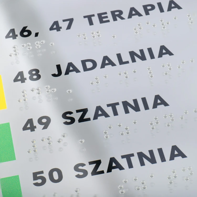 Mały plan tyflograficzny z pismem Braille'a - plexi i ADA - wym: 430x320mm - TAB528