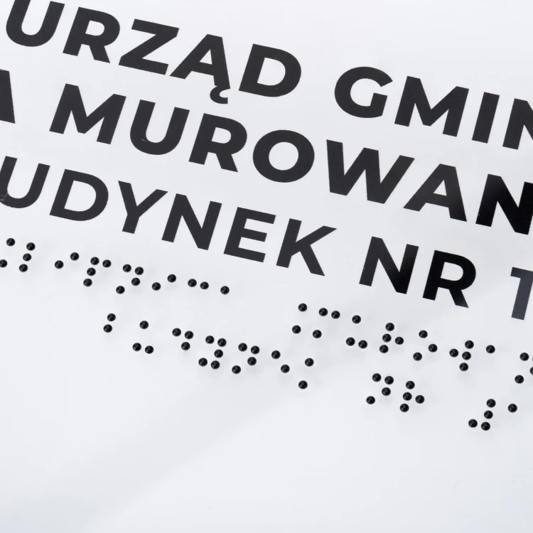 Mały plan tyflograficzny z pismem Braille'a - plexi i ADA - wym: 420x297mm - TAB534