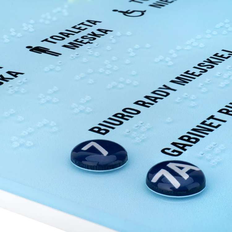Mały plan tyflograficzny z pismem Braille'a - plexi, ADA i laminat - wym: 445x350mm - TAB552
