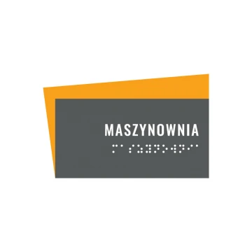 Maszynownia - tabliczka z pismem Braille'a - wym. 134x84mm - PCW twarde - HORIZON - TAB305