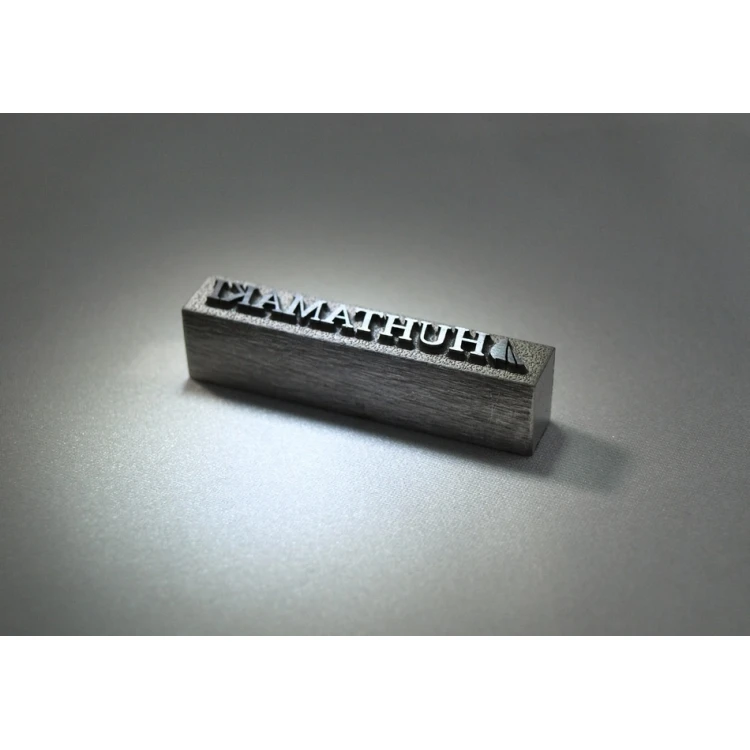 Matryca / stempel stalowy 42x7mm głębokość graweru około 1mm