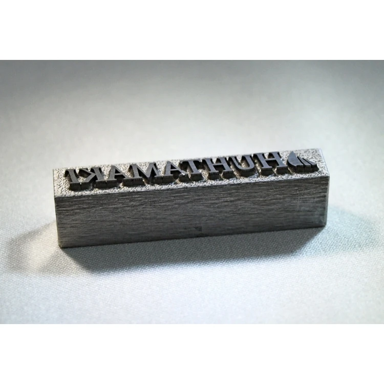Matryca / stempel stalowy 42x7mm głębokość graweru około 1mm