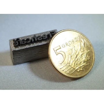 Matryca / stempel stalowy 16,8 x 3,5mm głębokość graweru około 1,3mm