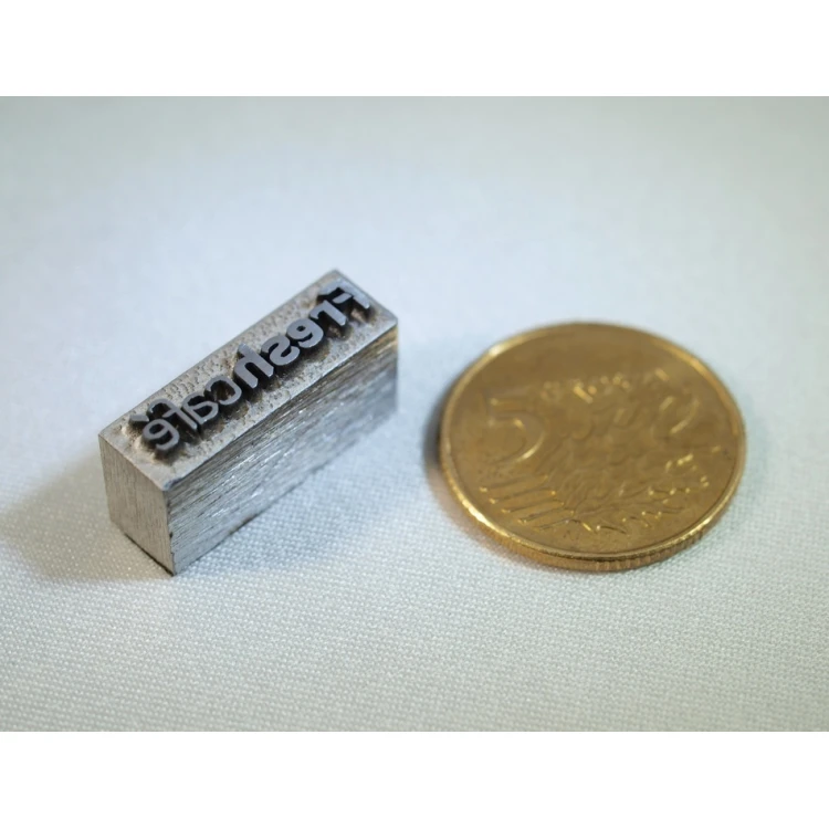 Matryca / stempel stalowy 16,8 x 3,5mm głębokość graweru około 1,3mm