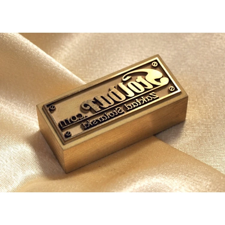 Matryca / stempel z mosiądzu 43x19mm głębokość graweru około 1,5mm