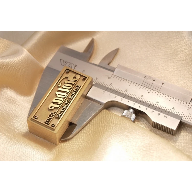Matryca / stempel z mosiądzu 43x19mm głębokość graweru około 1,5mm