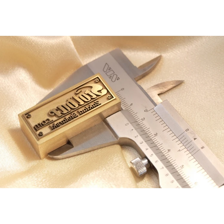 Matryca / stempel z mosiądzu 43x19mm głębokość graweru około 1,5mm