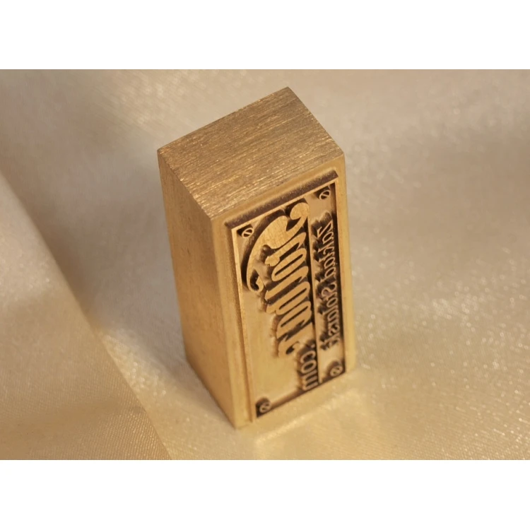 Matryca / stempel z mosiądzu 43x19mm głębokość graweru około 1,5mm
