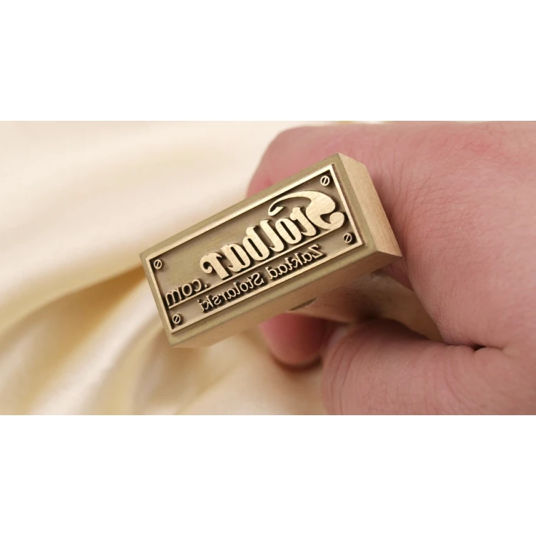 Matryca / stempel z mosiądzu 43x19mm głębokość graweru około 1,5mm