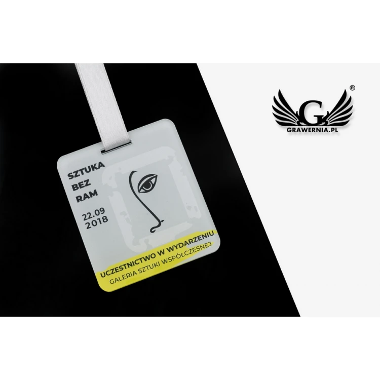 Medal akrylowy druk UV - Art - wymiary: 60x68mm - MGR071