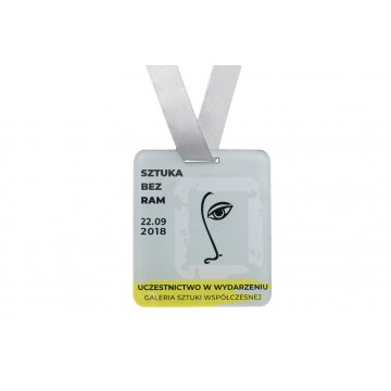 Medal akrylowy druk UV - Art - wymiary: 60x68mm - MGR071